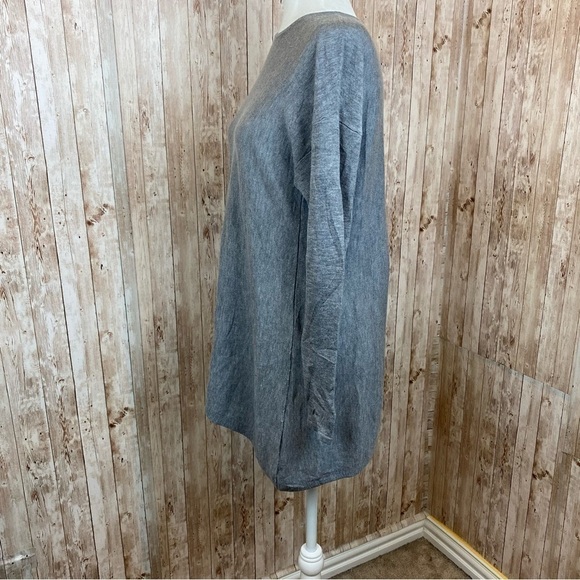 Eileen Fisher Wool Blend Long Sleeve Asymmetrical Hem Lightweight Sweater Size S - Picture 5 of 7